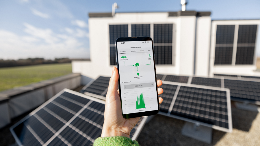 Solar panel and energy tracker img