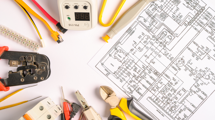 Image shows electric plans
